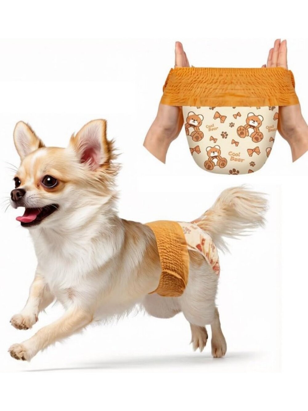 Disposable Female Dog Diapers - 60 Count, Pull-Up Style, Size S for Puppies